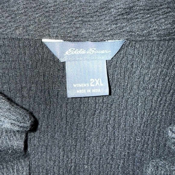 EDDIE BAUER Women's Thistle Textured Short-Sleeve Dress XXL Black - Picture 7 of 13